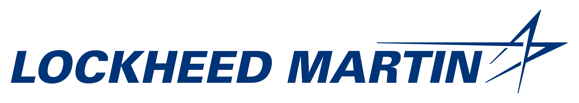 Lockheed Martin logo in blue corporate color