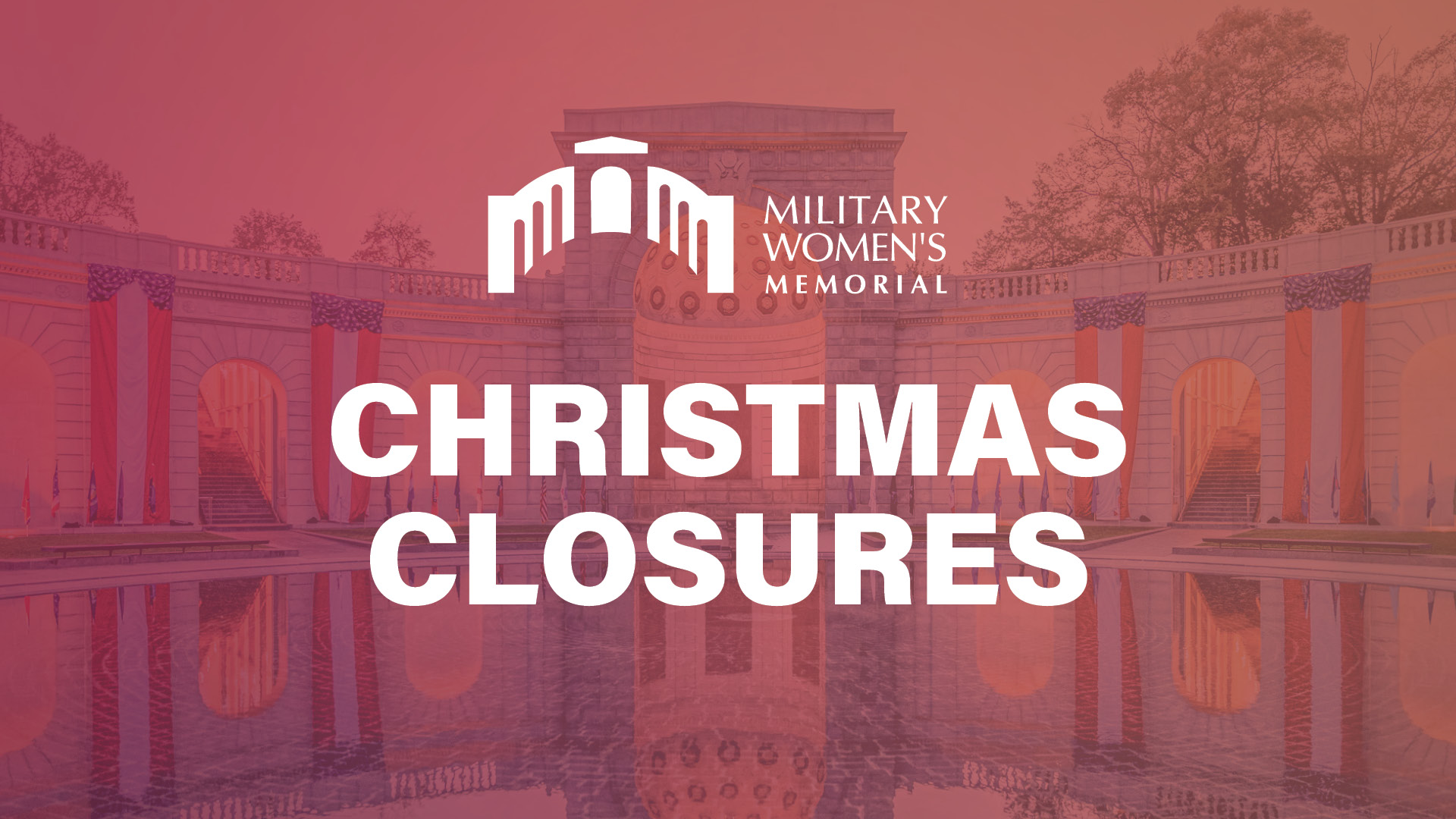 Christmas closures on a red background