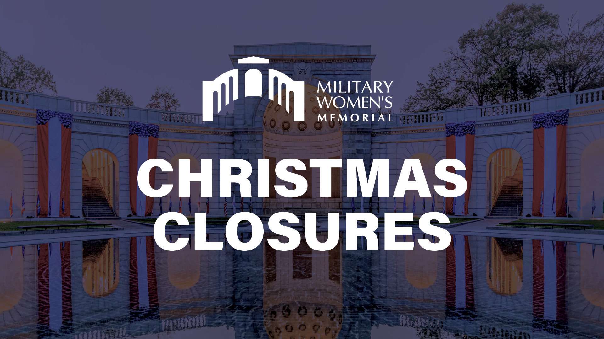 Christmas Closures on blue background