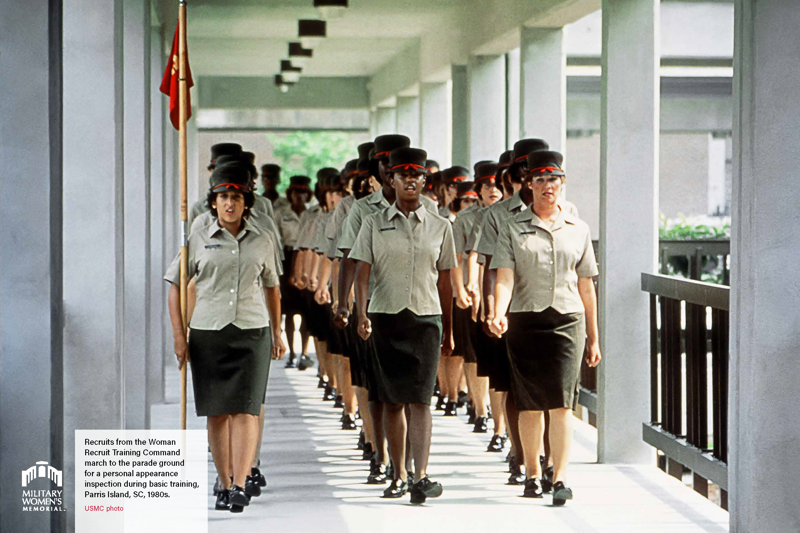 Marine Corps Women marching
