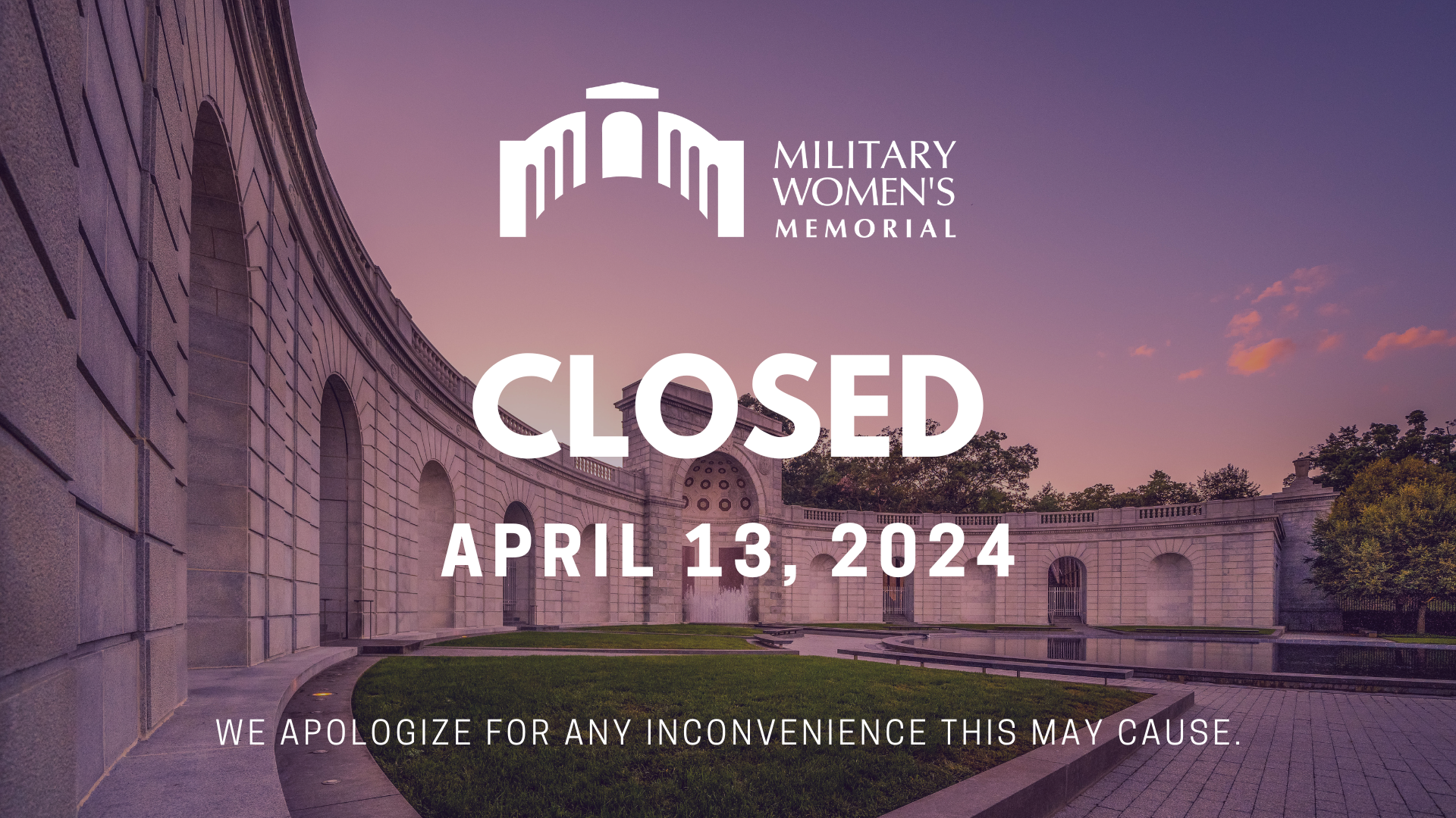 Memorial closed April 13, 2024. We apologize for any inconvenience.