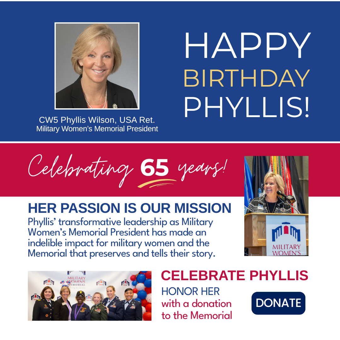 Happy 65th Birthday, MWM President Phyllis Wilson! Honor Her by donating to Her Memorial.