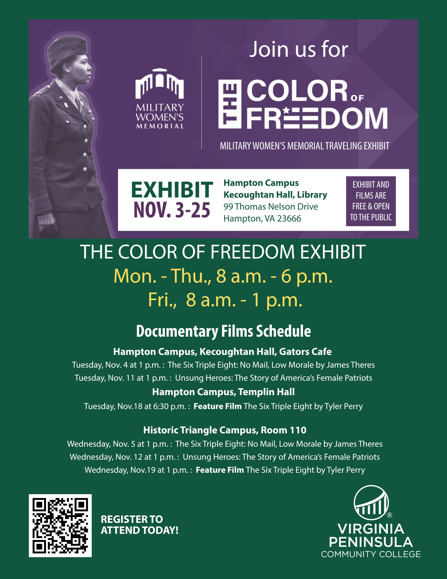 Color of Freedom Traveling Exhibit at VPCC, Hampton, VA