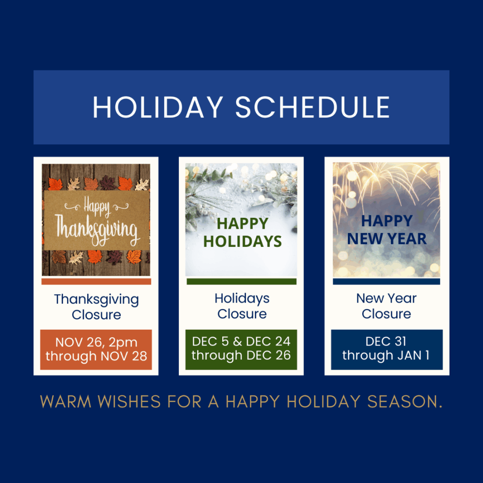 Holiday Closures 2025