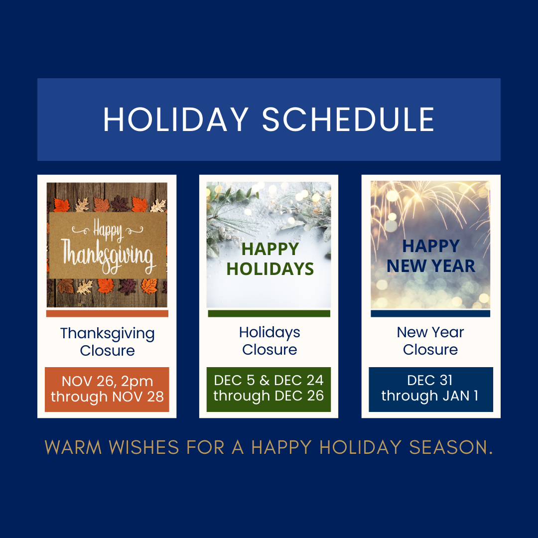 Holiday Closures 2025