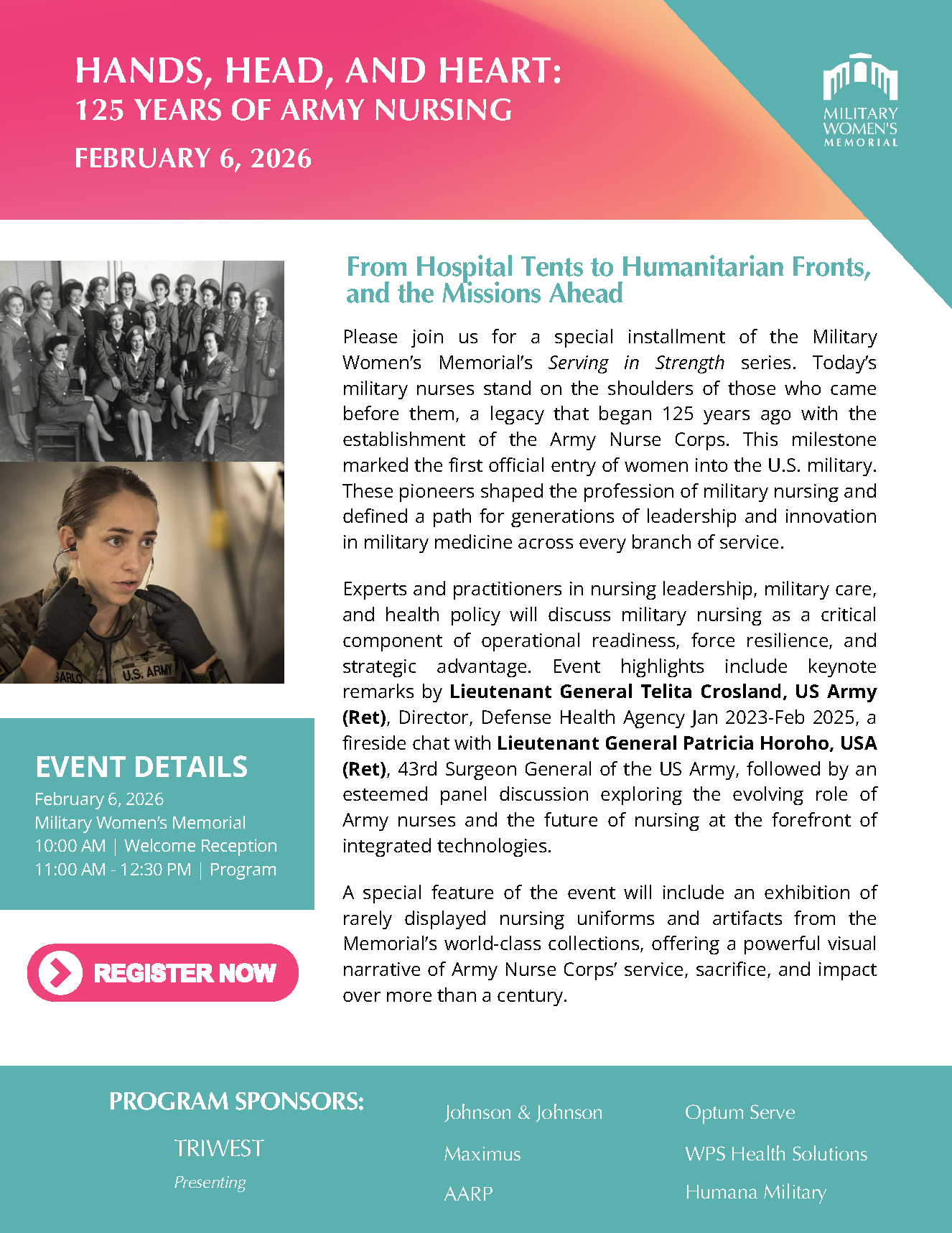 Hands, Head, Heart" 125 Years of Army Nursing